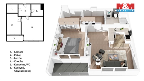 Prodej bytu 2kk, 47 m² 8