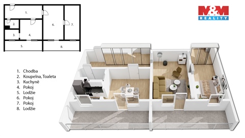 Prodej bytu 3+1, 53 m² - 0