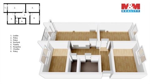 Prodej bytu 3+1, 67 m² - 6