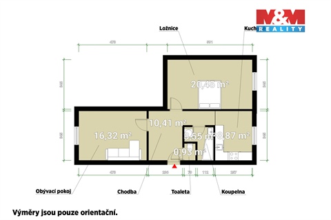 Prodej bytu 2+1, 62 m² 16