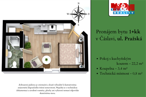 Pronájem bytu 1kk, 26 m² 4