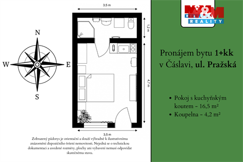 Pronájem bytu 1kk, 21 m² 8