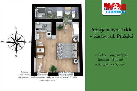 Pronájem bytu 1kk, 27 m² 4