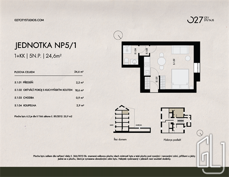 Prodej bytu 1kk, 24 m² - 4