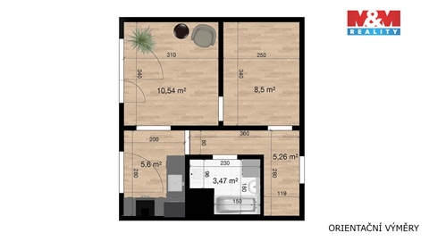 Pronájem bytu 2+1, 38 m² 10