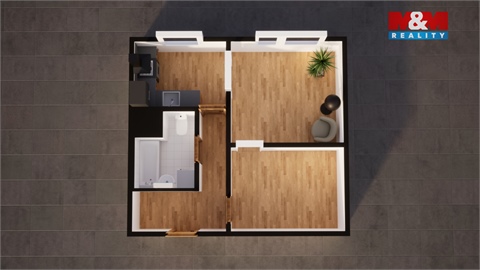 Pronájem bytu 2+1, 38 m² - 8