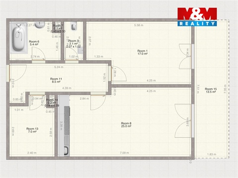 Pronájem bytu 2kk, 66 m² 22