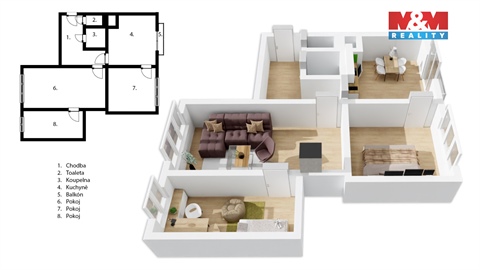 Prodej bytu 3+1, 71 m² - 8