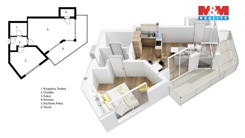 Prodej bytu 2kk, 43 m² - 0