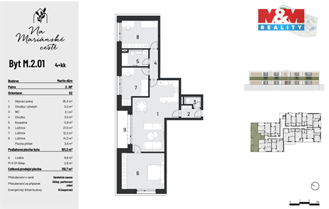 Prodej bytu 4kk, 101 m² 2