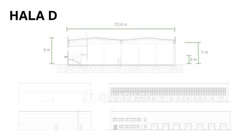 Pronájem skladu / haly, 440 m² 2