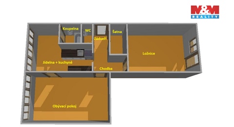 Pronájem bytu 2+1, 61 m² 14