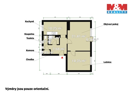 Pronájem bytu 2+1, 60 m² 2