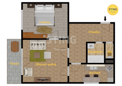 Prodej bytu 2+1, 70 m² 2