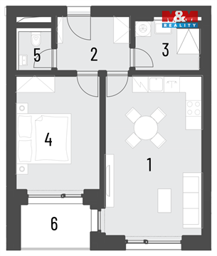 Prodej bytu 2kk, 48 m² 12