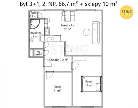 Prodej bytu 3kk, 77 m² - 8