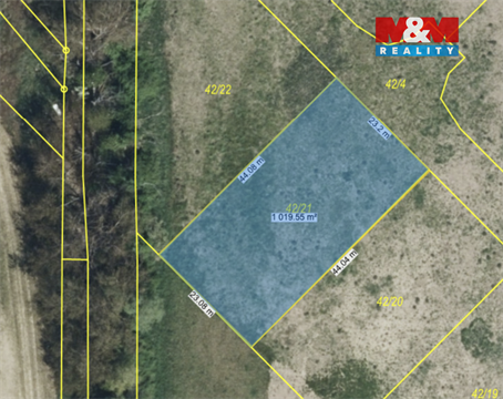 Prodej stavebního pozemku, 1 019 m² - 0