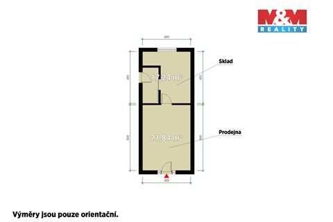 Pronájem obchodních prostor, 36 m² 2