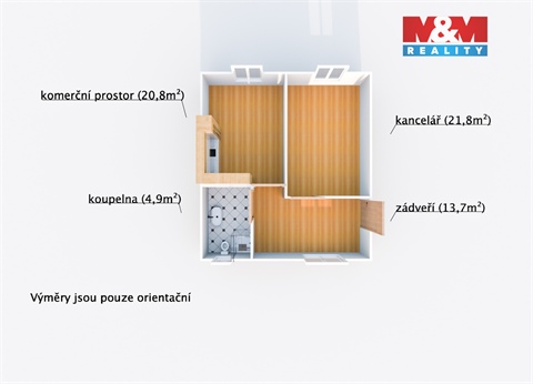 Pronájem kanceláře, 61 m² - 4