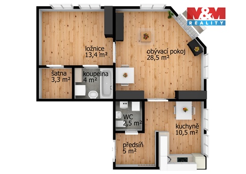 Pronájem bytu 2+1, 67 m² - 8