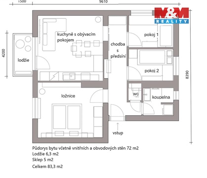 Prodej bytu 4kk, 83 m² - 12