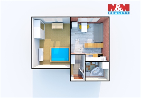 Pronájem bytu 1+1, 34 m² - 12