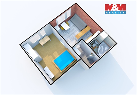 Pronájem bytu 1+1, 34 m² 12