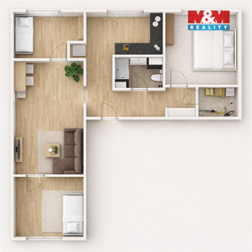 Prodej bytu 4+1, 70 m² - 0