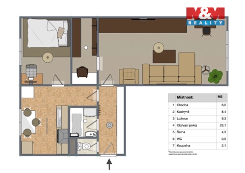 Prodej bytu 2+1, 53 m² - 4