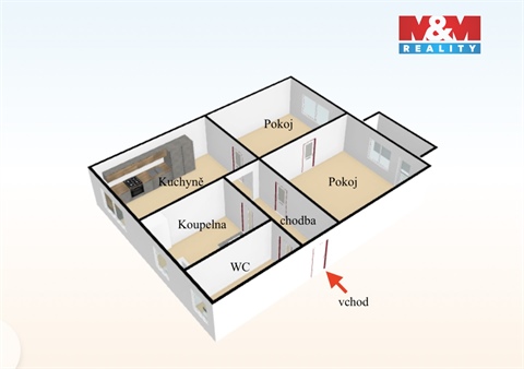 Pronájem bytu 2+1, 65 m² 8