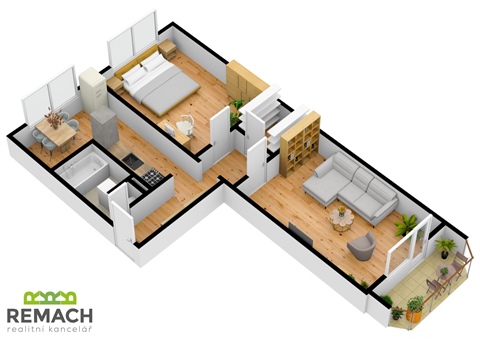Pronájem bytu 2+1, 61 m² - 4