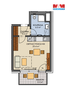 Prodej bytu 1kk, 30 m² 2