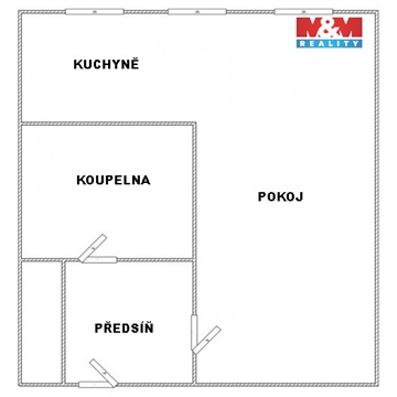 Pronájem bytu 1kk, 26 m² - 4