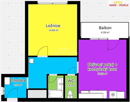 Pronájem bytu 2kk, 42 m² - 6