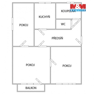 Pronájem bytu 3+1, 73 m² - 8