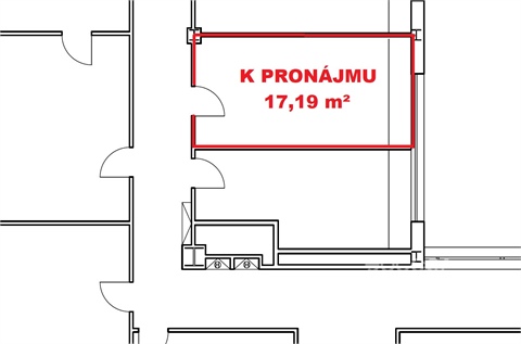 Pronájem kanceláře, 17 m² - 2