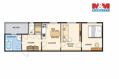 Prodej bytu 2+1, 51 m² - 20