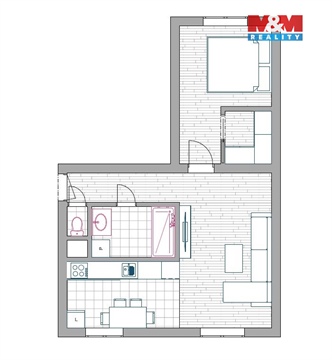 Pronájem bytu 2+1, 50 m² 6