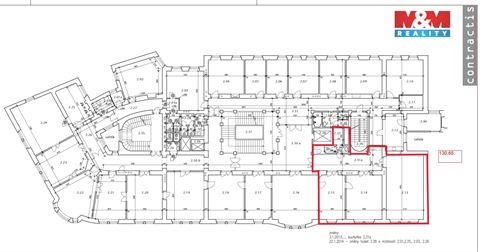 Pronájem kanceláře, 131 m² - 0