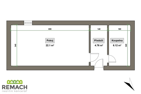 Pronájem bytu 1kk, 33 m² 12