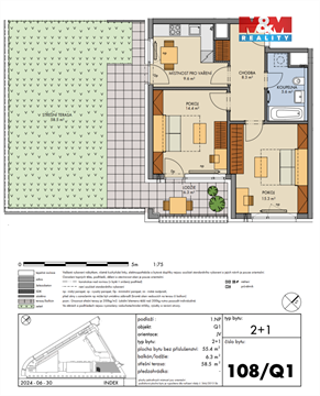 Prodej bytu 2+1, 55 m² - 0