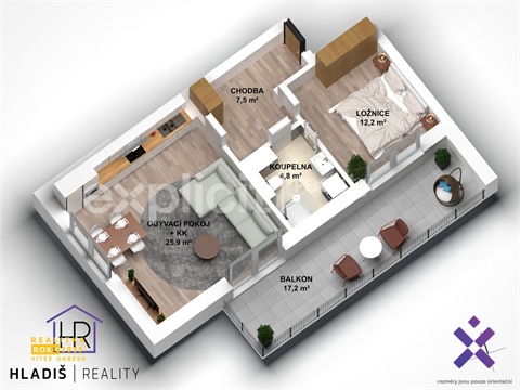 Pronájem bytu 2kk, 50 m² 14