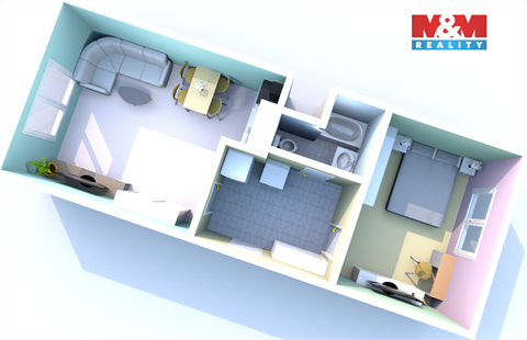 Pronájem bytu 2kk, 42 m² - 8