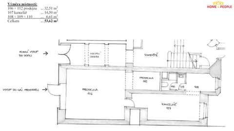 Pronájem kanceláře, 55 m² 2