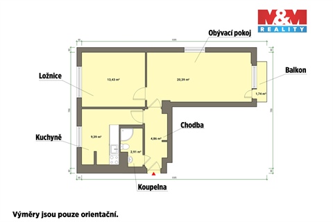 Prodej bytu 2+1, 51 m² 10