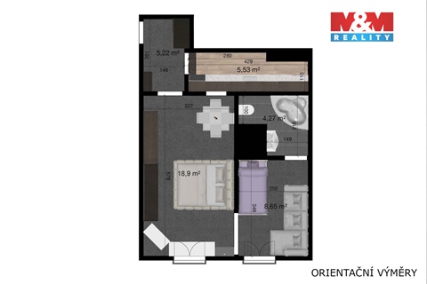 Pronájem bytu 2kk, 42 m² - 8
