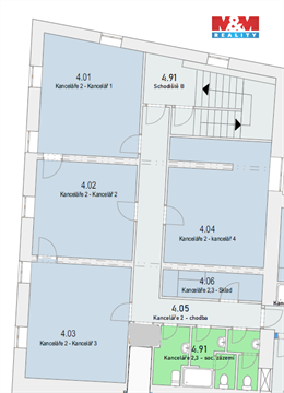 Pronájem kanceláře, 19 m² 2