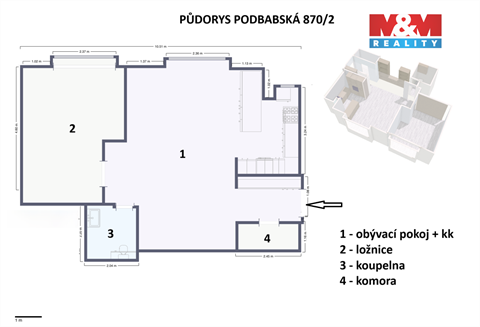 Pronájem bytu 2kk, 64 m² - 10