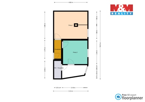 Pronájem bytu 2kk, 50 m² - 2