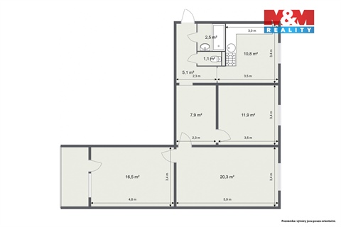 Prodej bytu 3+1, 76 m² 12